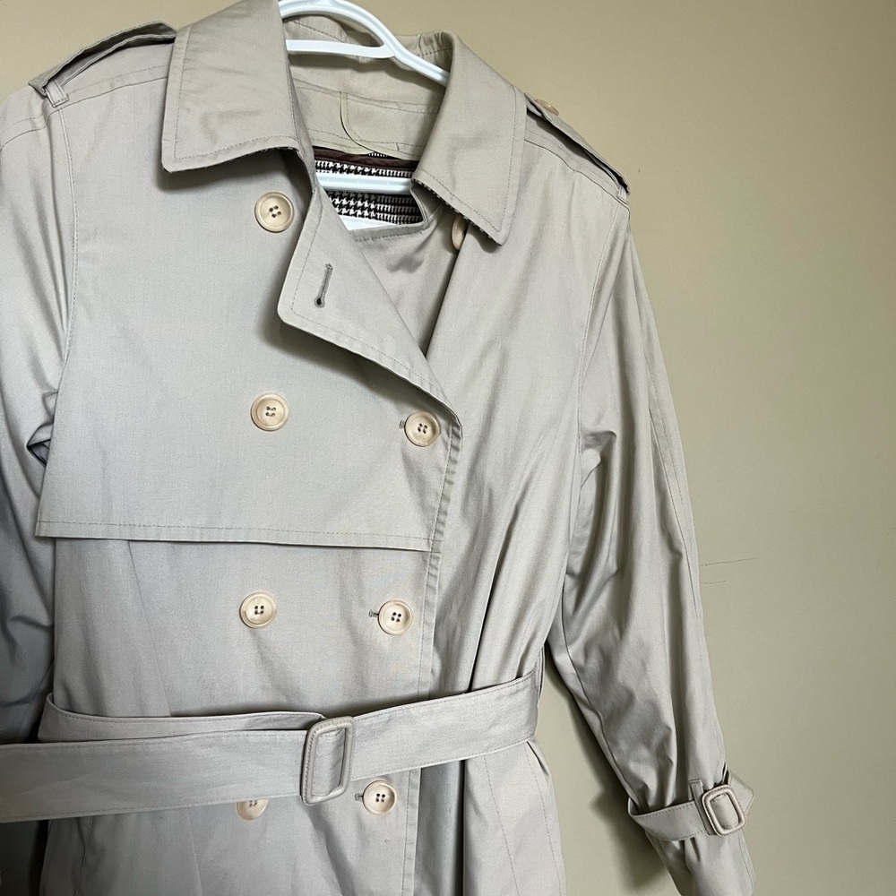London Fog Long Trench Coat with Belt